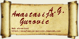 Anastasija Gurović vizit kartica